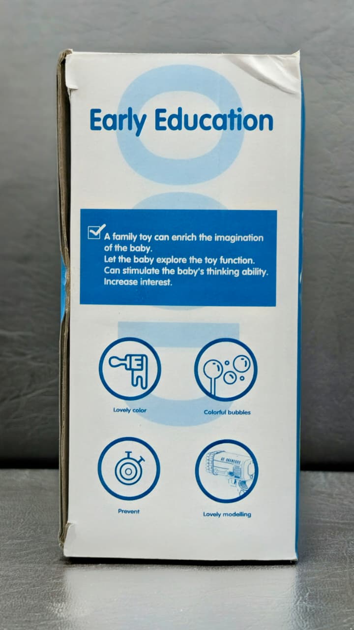 2-in-1Electric Bazooka Boom Feast Bubble Gun Perfect Party Gift for Kids Space Rocket Bazooka Bubble Gun