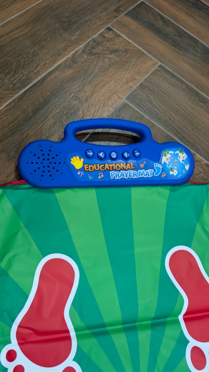 My Salah Mat for Kids - Interactive Muslim Prayer Rug for Kids Learning The Salah - Fun & Easy Prayer Mat with 36 Touch Keys, 15 Languages, Speaker, & Booklets - Islamic Toys