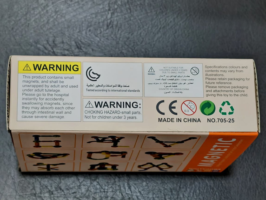 25 Pcs Magnetic Blocks Set Toy Magnetic Bar Constructor Building Blocks Montessori Educational Kids Toys For Children Early Educational Toys Set, Magnetic Building Sticks Kit Kids Gift for Age 3+ Recreational Building Sticks Block Set